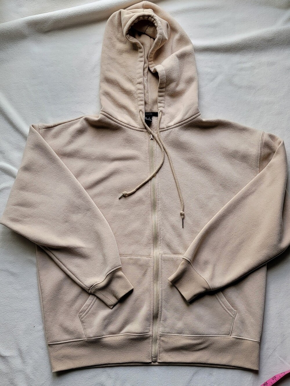 Forever 21 Beige Zip Up Hoodie
